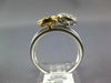ESTATE WIDE 1.02CT DIAMOND 18KT TRI COLOR GOLD 3D CLUSTER MULTI SHAPE FUN RING