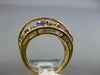 WIDE 5.20CT DIAMOND & AAA AMETHYST 14K YELLOW GOLD OVAL & ROUND CRISS CROSS RING