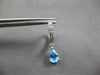 1.09CT DIAMOND & AAA BLUE TOPAZ 14KT WHITE GOLD 3D PEAR SHAPE & ROUND EARRINGS