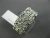 ESTATE WIDE .33CT DIAMOND 14K WHITE GOLD OPEN FILIGREE MILGRAIN ANNIVERSARY RING
