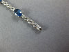 4.53CT DIAMOND & AAA SAPPHIRE 14KT WHITE GOLD 3D 3 STONE PANTHER TENNIS BRACELET