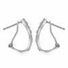 WIDE .95CT DIAMOND 14KT WHITE GOLD INFINITY ETOILE RECTANGULAR CLIP ON EARRINGS