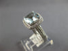 2.37CT DIAMOND & AAA AQUAMARINE 14KT WHITE GOLD CUSHION & ROUND ENGAGEMENT RING