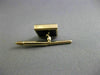 ESTATE LARGE AAA ONYX 14KT YELLOW GOLD 3D RECTANGULAR CUFFLINKS SHIRT STUD SET
