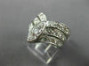 ANTIQUE LARGE 1.30CT OLD MINE DIAMOND 14KT WHITE GOLD MARQUISE V SHAPE RING #566