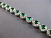 7.04CT DIAMOND & AAA EMERALD 18KT 2 TONE GOLD PEAR SHAPE & ROUND TENNIS BRACELET