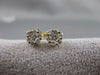 ESTATE .48CTW DIAMOND FLOWER CLUSTER 5MM 14K YELLOW GOLD STUD EARRINGS #2553