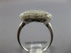 ESTATE LARGE .75CT DIAMOND 14KT WHITE GOLD 3D CLASSIC PUFF HEART LOVE RING