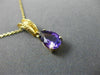 ESTATE .50CT AAA AMETHYST 14KT YELLOW GOLD 3D TEAR DROP FLOATING PENDANT #22991