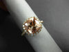 ESTATE LARGE 2.16CT DIAMOND & AAA MORGANITE 14KT ROSE GOLD HALO ENGAGEMENT RING