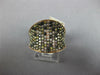 LARGE 1.42CT MULTI COLOR DIAMOND 18KT ROSE GOLD 3D MULTI ROW DOME SHAPE FUN RING