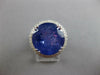 LARGE 17.97CT DIAMOND & TANZANITE 18KT WHITE GOLD 3D ROUND HALO ENGAGEMENT RING