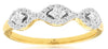 .30CT DIAMOND 14KT YELLOW GOLD 3D ROUND 3 STONE TRIPLE INFINITY ANNIVERSARY RING