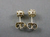 ESTATE .48CTW DIAMOND FLOWER CLUSTER 5MM 14K YELLOW GOLD STUD EARRINGS #2553