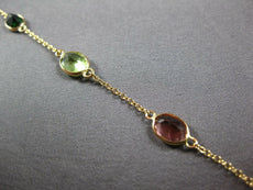 5.07CT AAA MULTI COLOR TOURMALINE 14KT YELLOW GOLD OVAL BY THE YARD FUN BRACELET