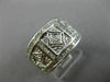 ESTATE WIDE 1CT DIAMOND 14KT WHITE GOLD 3D FILIGREE MILGRAIN WEDDING RING #25525