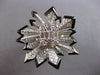 EXTRA LARGE 2.44CT DIAMOND & BLACK ENAMEL 18K WHITE GOLD STARBURST COCKTAIL RING