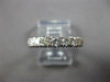 ANTIQUE .42CT DIAMOND 14KT WHITE GOLD 7 STONE FILIGREE WEDDING ANNIVERSARY RING