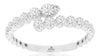 ESTATE .37CT DIAMOND 14KT WHITE GOLD ROUND GRADUATING JOURNEY CRISS CROSS RING