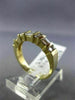 .75CT ROUND & BAGUETTE DIAMOND 14KT YELLOW GOLD SEMI ETERNITY WEDDING RING #1180