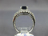 ESTATE LARGE 4.03CT DIAMOND & AAA SAPPHIRE 18KT WHITE GOLD 3D ENGAGEMENT RING
