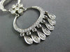 ESTATE LARGE .40CT DIAMOND 18K WHITE GOLD FILIGREE CHANDELIER OVAL PENDANT 14920