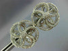 ESTATE LARGE 2.0CT DIAMOND 14KT WHITE GOLD ROUND FLOWER CLIP ON EARRINGS #21749