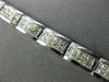 ESTATE WIDE & LONG 1.35CT DIAMOND 18KT WHITE GOLD ETOILE LOVE TENNIS BRACELET