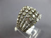 LARGE 2.27CT DIAMOND 14KT WHITE GOLD 3D MULTI ROW SHARED PRONG ANNIVERSARY RING