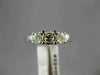 ESTATE .50CT DIAMOND 14K WHITE GOLD 3D 3 STONE SEMI MOUNT ENGAGEMENT RING #22405