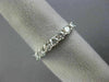 ESTATE .55CT DIAMOND 18KT WHITE GOLD 3D CLASSIC 7 STONE WEDDING ANNIVERSARY RING