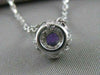 ESTATE 1.20CTW FLOATING DIAMOND AMETHYST 18K WHITE GOLD FILIGREE PENDANT #2490
