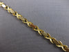 ESTATE EXTRA LONG 14K TRI COLOR GOLD MATTE & SHINY XO LOVE ANKLE BRACELET #27922