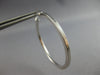 ESTATE LARGE 14KT WHITE GOLD 3D CLASSIC ROUND HOOP HANGING EARRINGS #27897