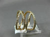 ESTATE LARGE .72CT DIAMOND 14KT ROSE GOLD 3D MULTI ROW CRISS CROSS LOVE RING