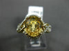 ESTATE 3.09CT DIAMOND & EXTRA FACET YELLOW TOPAZ 14KT YELLOW GOLD INFINITY RING