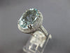 LARGE 7.23CT DIAMOND & AAA AQUAMARINE 18KT WHITE GOLD FILIGREE ENGAGEMENT RING