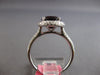 LARGE 3.75CT DIAMOND & AAA RHODOLITE 18K WHITE GOLD OVAL & ROUND ENGAGEMENT RING