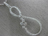 ESTATE LARGE .42CT ROUND DIAMOND 14KT WHITE GOLD 3D INFINITY FLOWER LOVE PENDANT