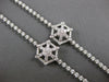 LARGE & LONG 12.50CT DIAMOND 18KT WHITE GOLD HEXAGON SNOWFLAKE TENNIS NECKLACE