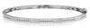 ESTATE .55CT DIAMOND 14K WHITE GOLD ROUND 2 ROW RECTANGULAR CUFF BANGLE BRACELET