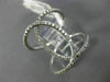 ESTATE LARGE .45CT DIAMOND 14KT WHITE GOLD 3D INFINITY DOUBLE OVAL LOVE RING