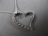 .46CT DIAMOND 18K WHITE GOLD GRADUATING JOURNEY OPEN HEART LOVE FLOATING PENDANT