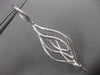 ESTATE LARGE .82CT ROUND DIAMOND 18K WHITE GOLD 3D CLASSIC LEAF HANGING EARRINGS