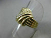 ESTATE LARGE .24CT ROUND DIAMOND 14KT YELLOW GOLD LEAF WAVE COCKTAIL RING #17268
