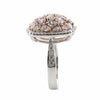 LARGE 3.87CT WHITE & PINK DIAMOND 18K WHITE & ROSE GOLD MULTI SHAPE CLUSTER RING