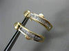 ESTATE .50CT DIAMOND 14KT YELLOW GOLD 3D UMBRELLA DOUBLE SIDED HANGING EARRINGS