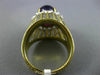 ANTIQUE LARGE 8.34CT DIAMOND & AAA AMETHYST 18K TWO TONE GOLD 3D OVAL RING #2624