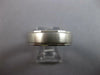 ESTATE WIDE 14K WHITE GOLD MATTE & SHINY 6.5MM COMFORT FIT MENS ANNIVERSARY RING
