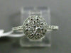 ESTATE WIDE .52CT DIAMOND 18KT WHITE GOLD 3D ETOILE CLUSTER HALO PROMISE RING